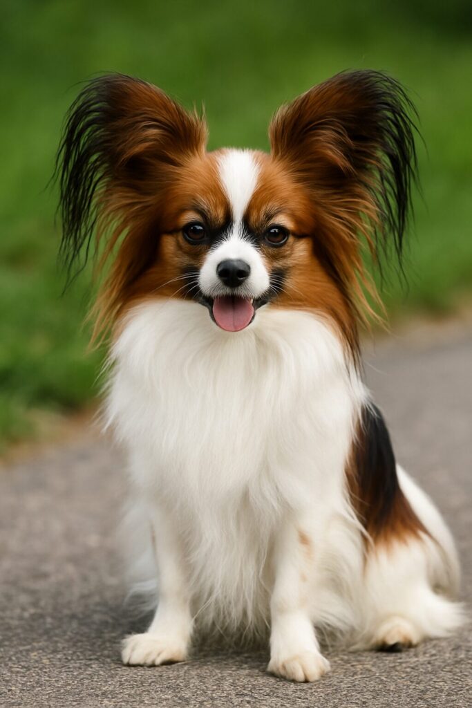 Papillon köpek ırkı, kelebek kanadını andıran büyük kulakları ve hareketli, zeki karakteriyle bilinir.